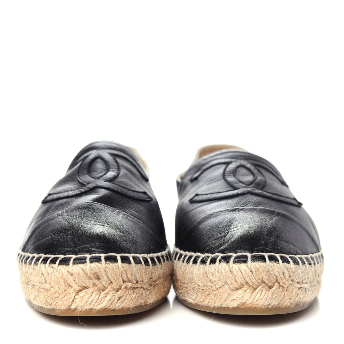 Lambskin CC Espadrilles 38 Black