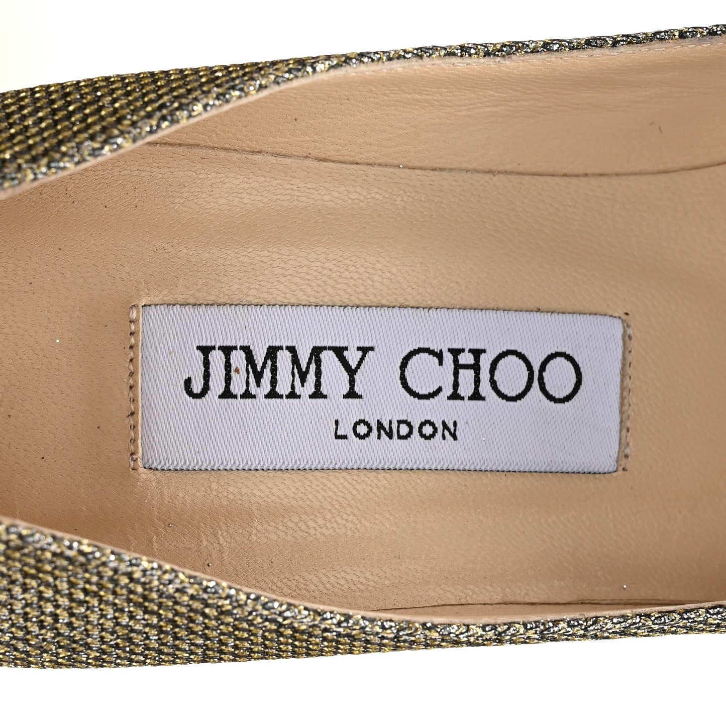 Lame Glitter Pointy Toe Romy 100 Pumps 36.5 Light Bronze