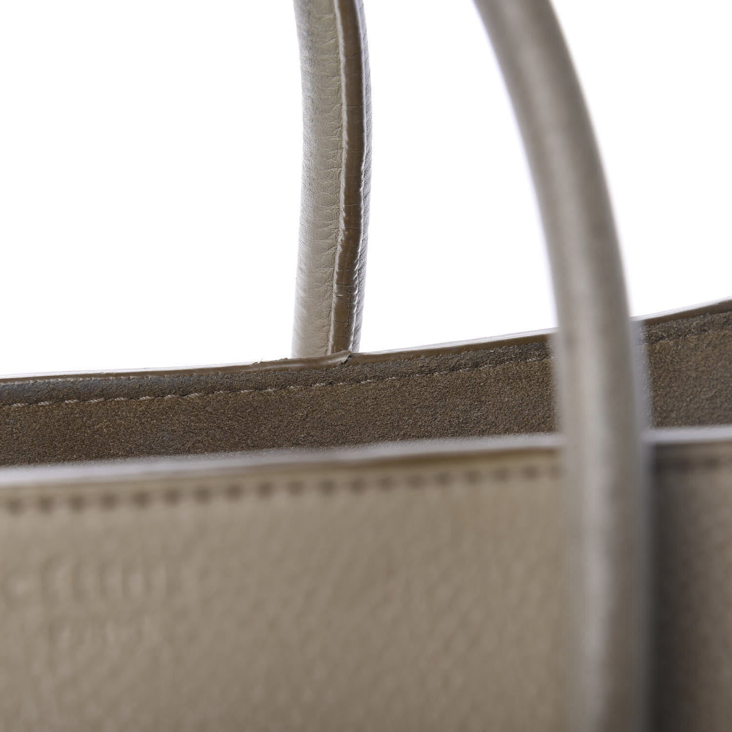 Celine Drummed Calfskin Medium Phantom Luggage Beige 9 of 13