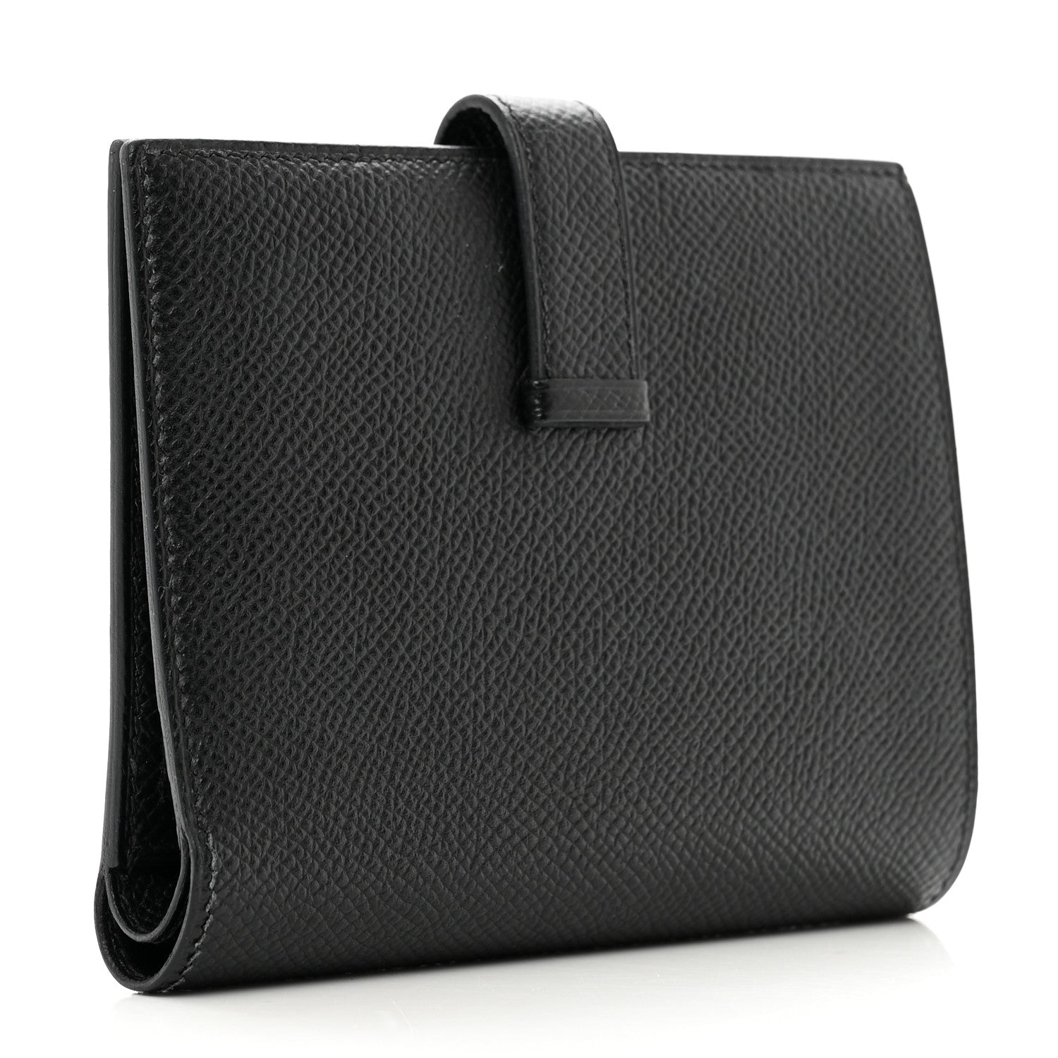 Hermes Epsom Bearn Compact Wallet Black 3 of 7