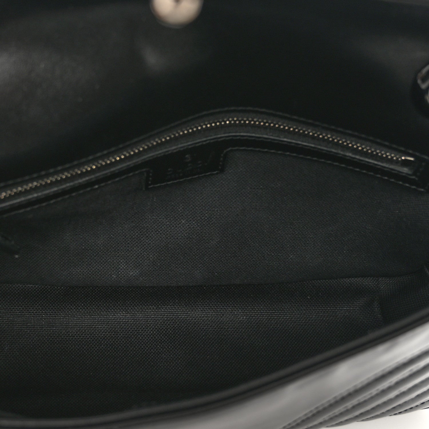 Gucci Calfskin Matelasse Monochrome Small GG Marmont Shoulder Bag Black 6 of 9