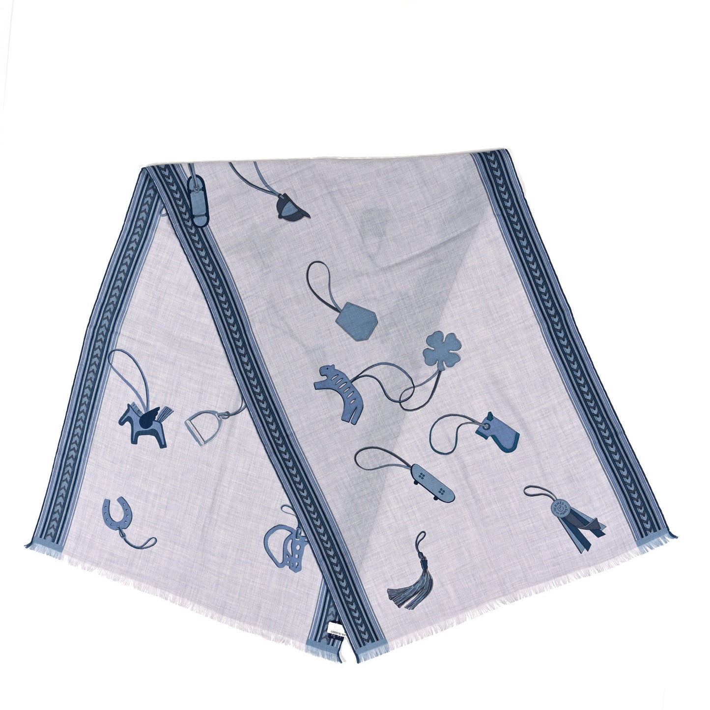 Cashmere Silk Et Gris Gris Rectangle Scarf Gris Chine