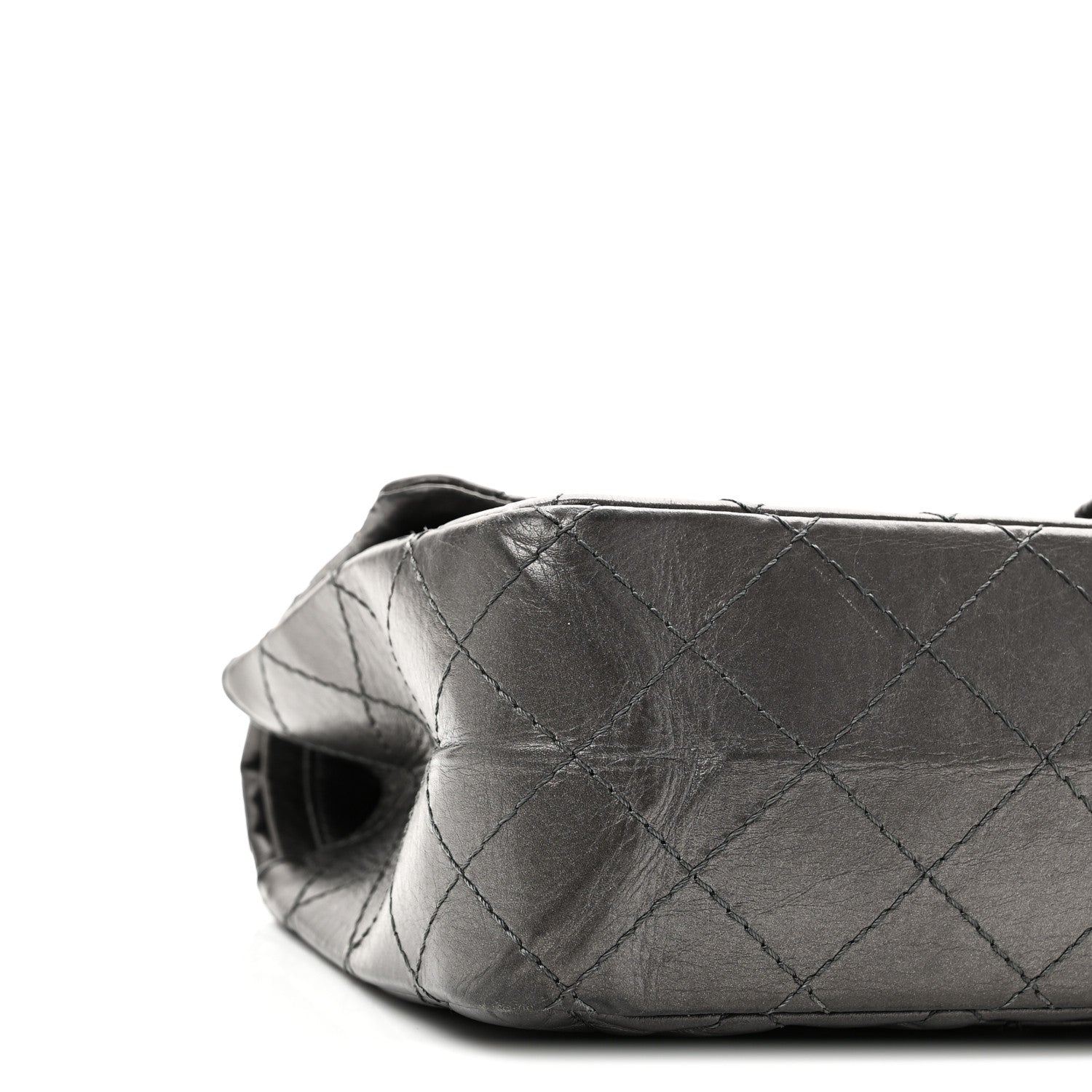 Chanel Metallic Aged Calfskin Quilted 2.55 Reissue 226 Flap Dark Grey 9 of 10