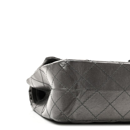 Chanel Metallic Aged Calfskin Quilted 2.55 Reissue 226 Flap Dark Grey 9 of 10