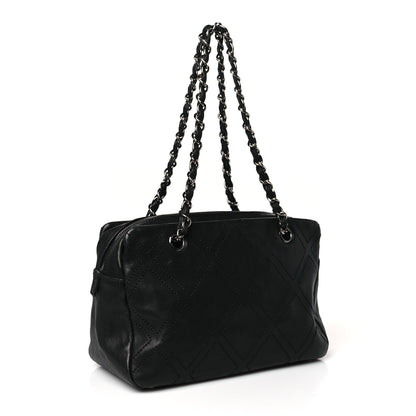 Chanel Calfskin Small Diamond Stitch Tote Black 3 of 9