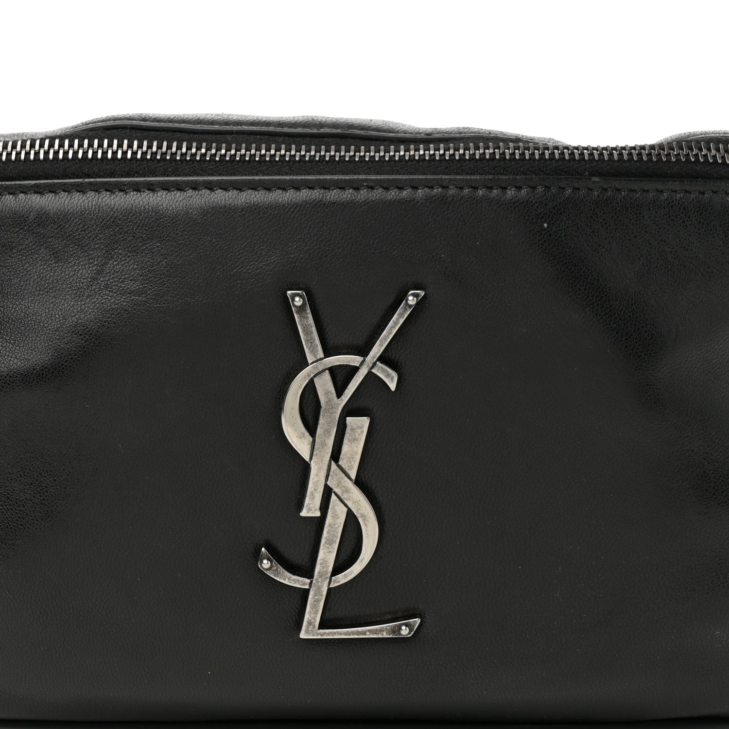 Saint Laurent Calfskin Monogram Belt Bag Black 8 of 18