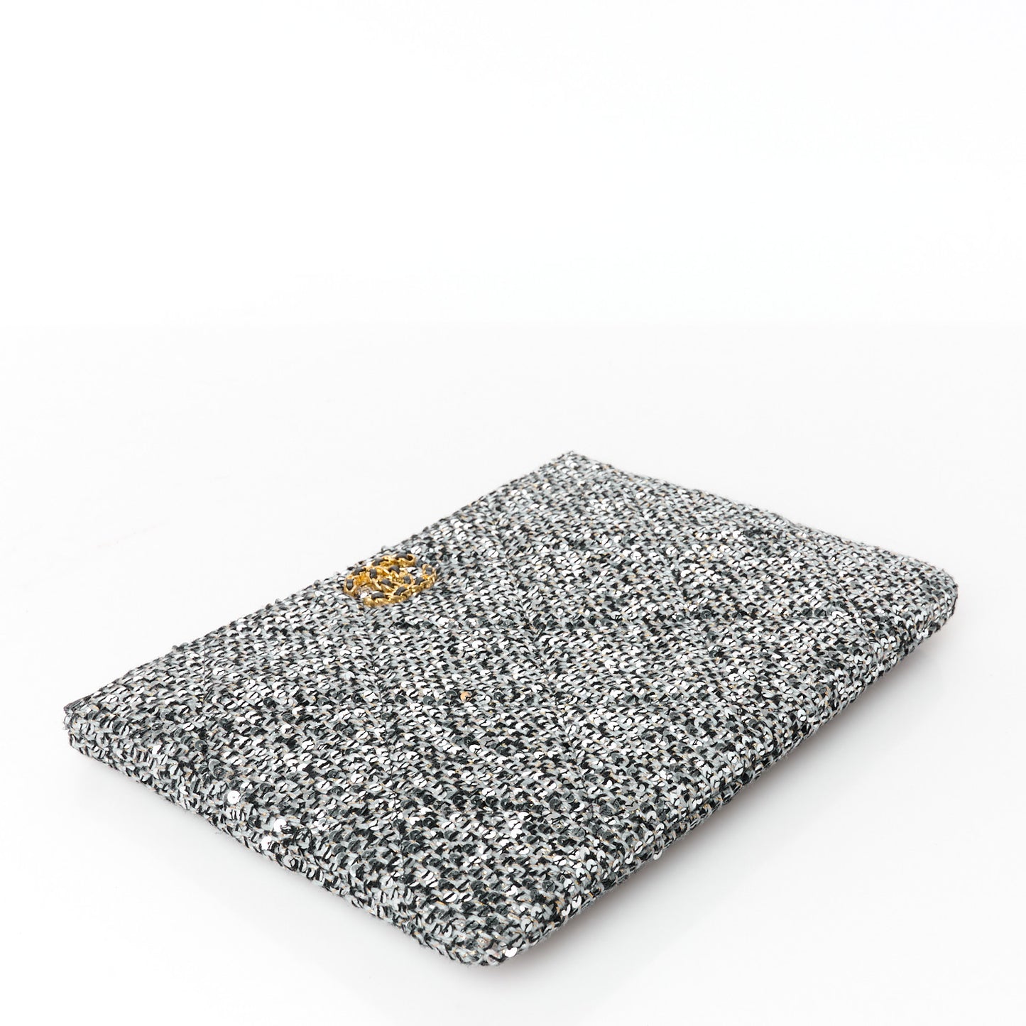 Sequins Medium 19 Pouch Silver