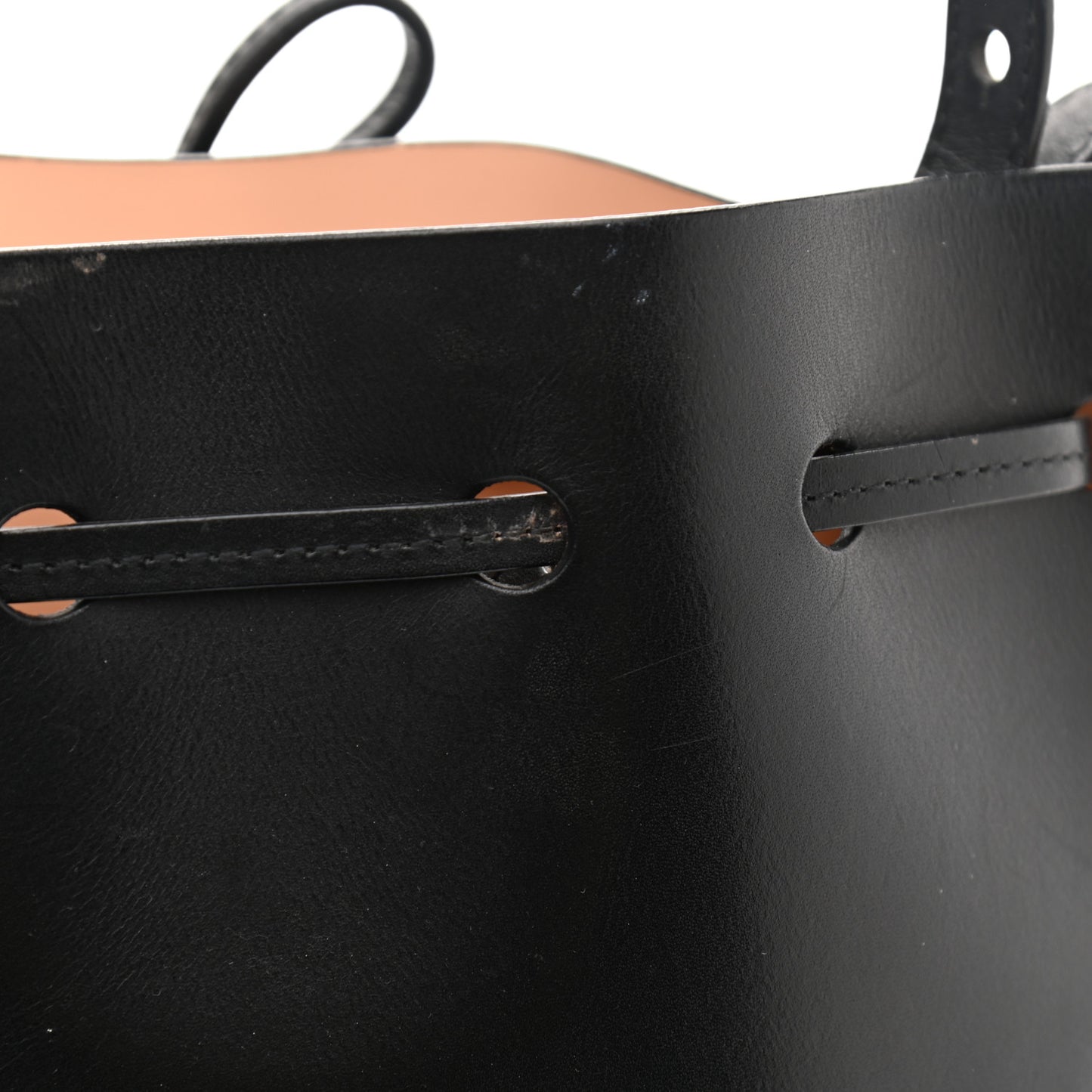 Calfskin Mini Bucket Bag Black Ballerina