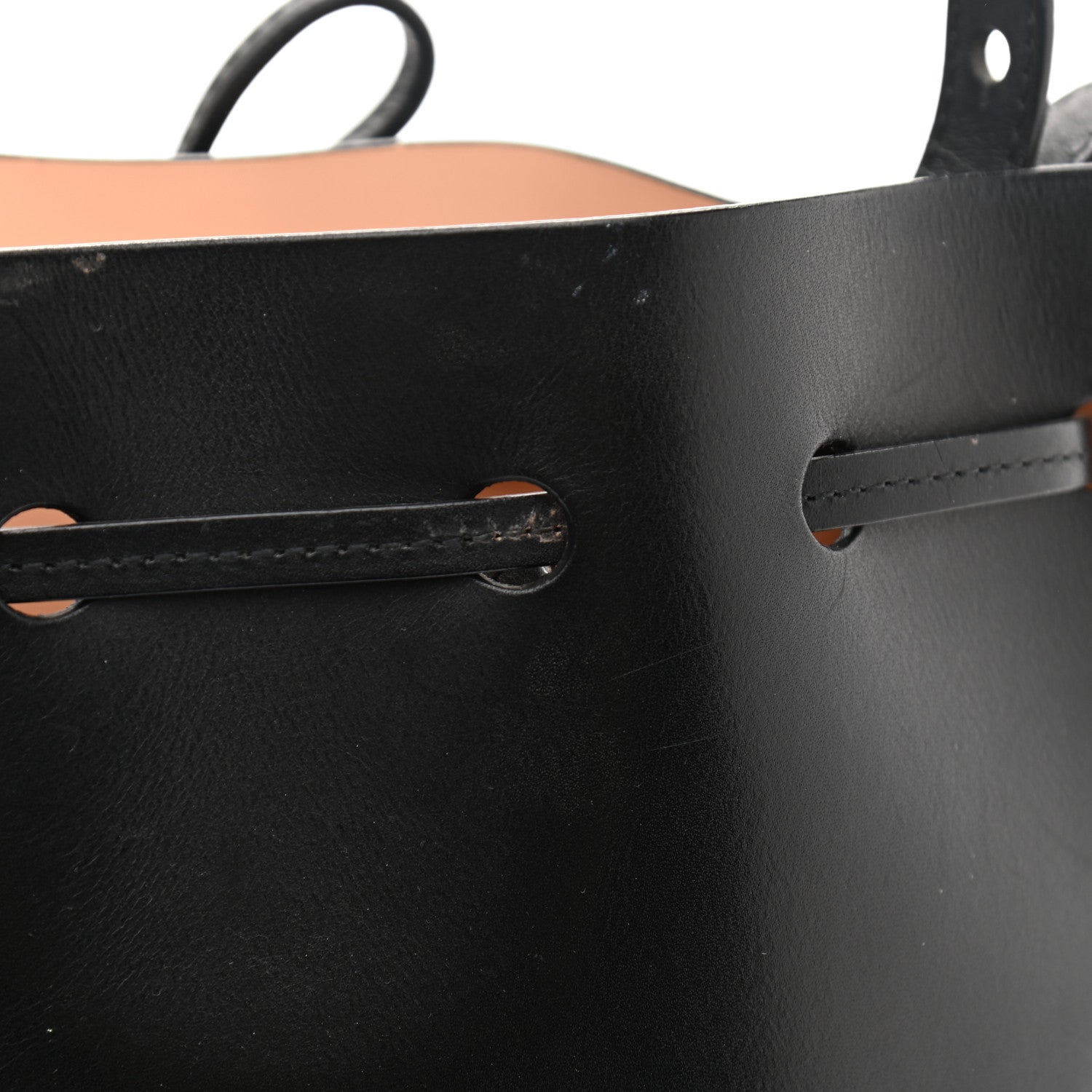 Mansur Gavriel Calfskin Mini Bucket Bag Black Ballerina 13 of 15