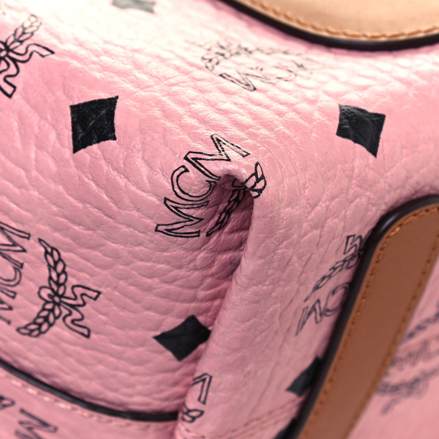 MCM Visetos Medium Klara Hobo Soft Pink 5 of 14