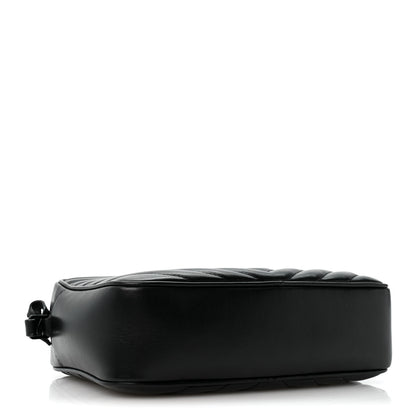 Saint Laurent Calfskin Matelasse Monogram Monochrome Lou Camera Bag Black 4 of 12