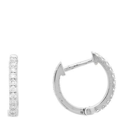 Anita Ko 18K White Gold Diamond Small Huggie Earrings 1 of 4