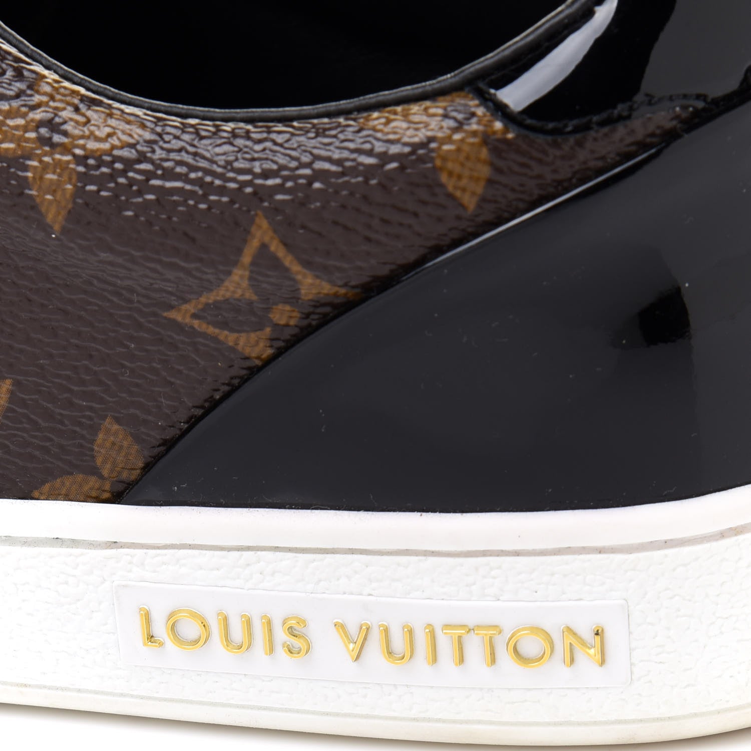 Louis Vuitton Patent Monogram Frontrow Sneakers 37 10 of 12