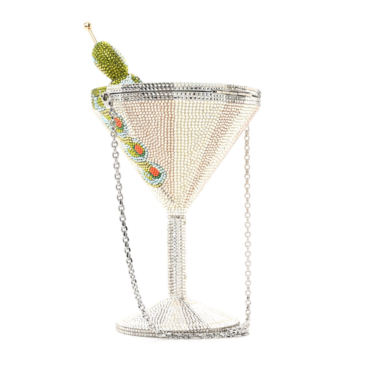 Crystal Martini Minaudiere Clutch Multicolor