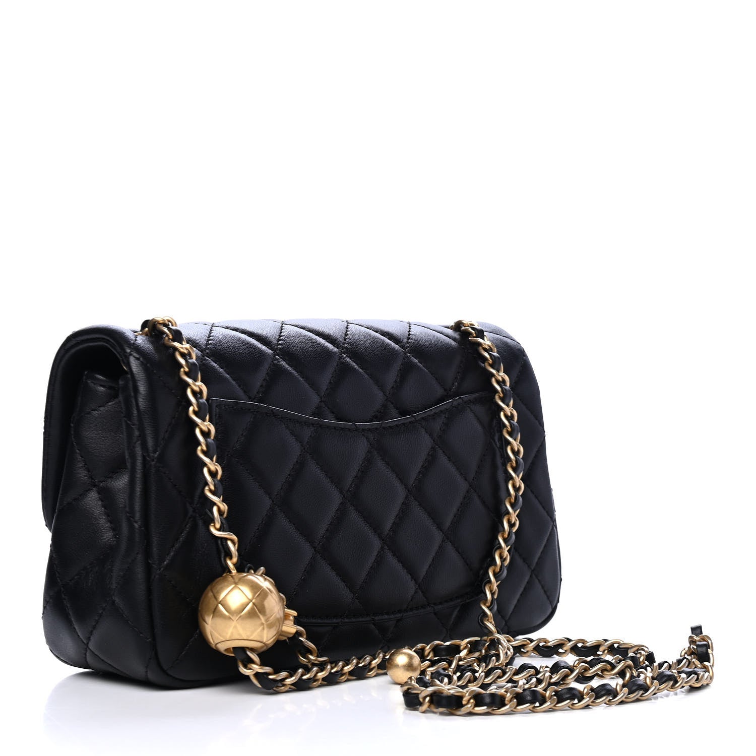Chanel Lambskin Quilted Mini Rectangular Pearl Crush Flap Black 2 of 4