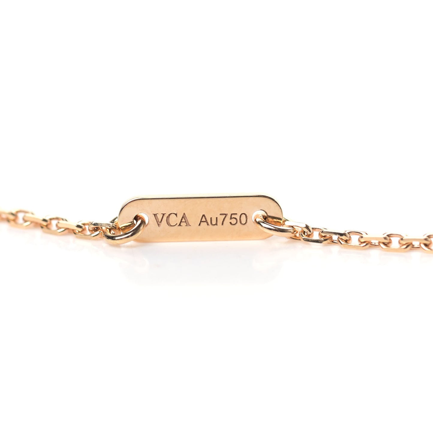 18K Rose Gold Carnelian Sweet Alhambra Pendant Necklace