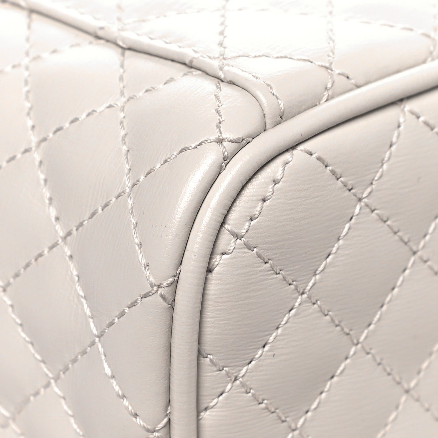 Calfskin Trapuntata Zumi Belt Bag Off White