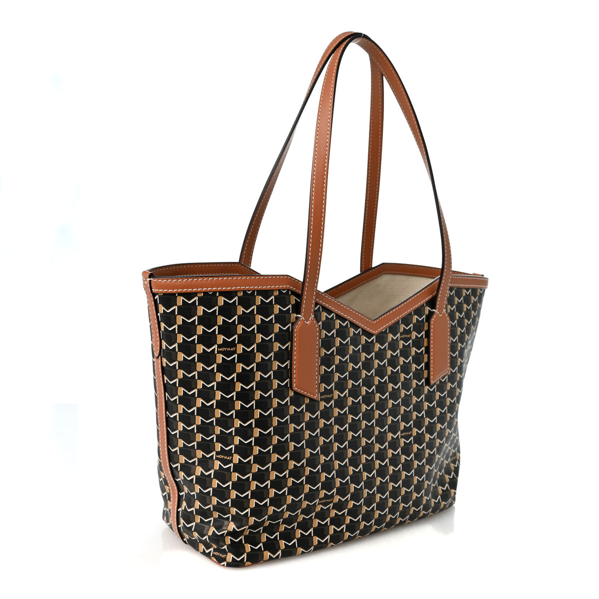 X KASING LUNG Calfskin Canvas M Labubu Tote PM Brown