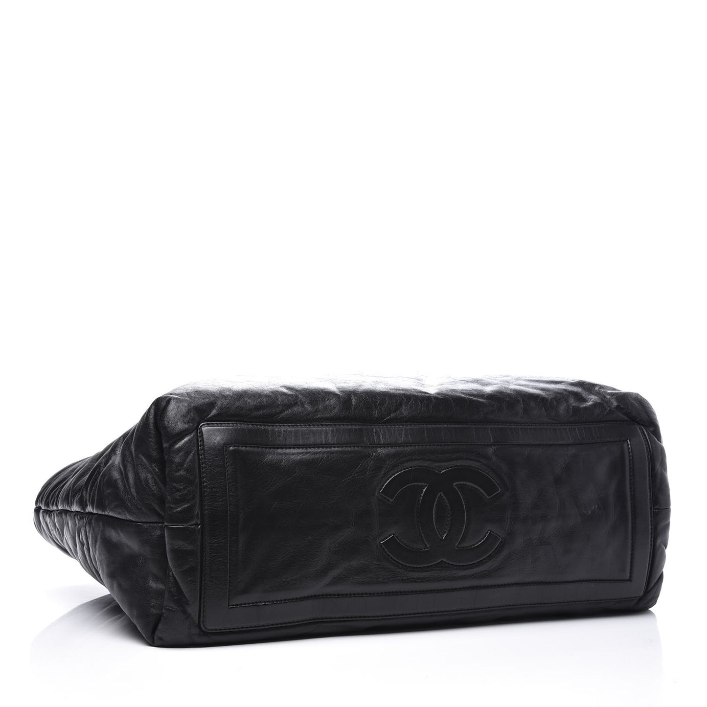 Lambskin Quilted Medium Coco Cocoon Reversible Tote Black