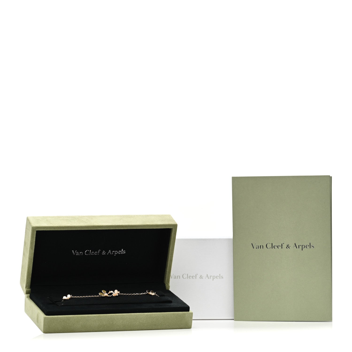 Van Cleef & Arpels 18K Yellow Gold Diamond Frivole 5 Flowers Bracelet 4 of 4