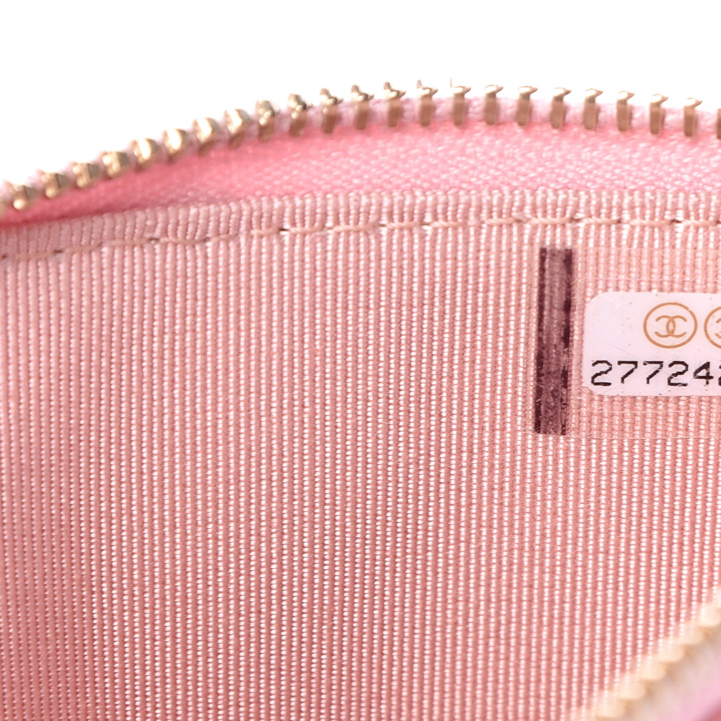Iridescent Caviar Quilted Classic iPhone Pouch Rose Pink
