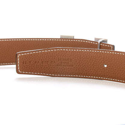 Hermes Box Togo 32mm H Belt 75 Black Gold 3 of 5