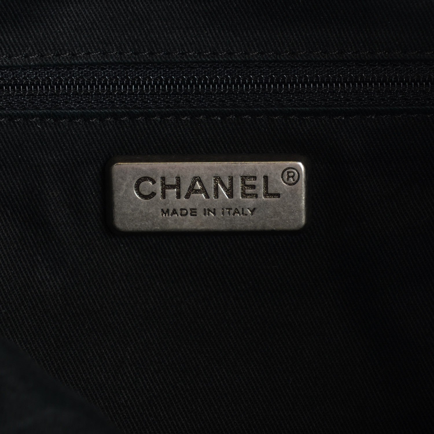 Chanel Distressed Caviar Outdoor Ligne Tote Dark Grey 5 of 7