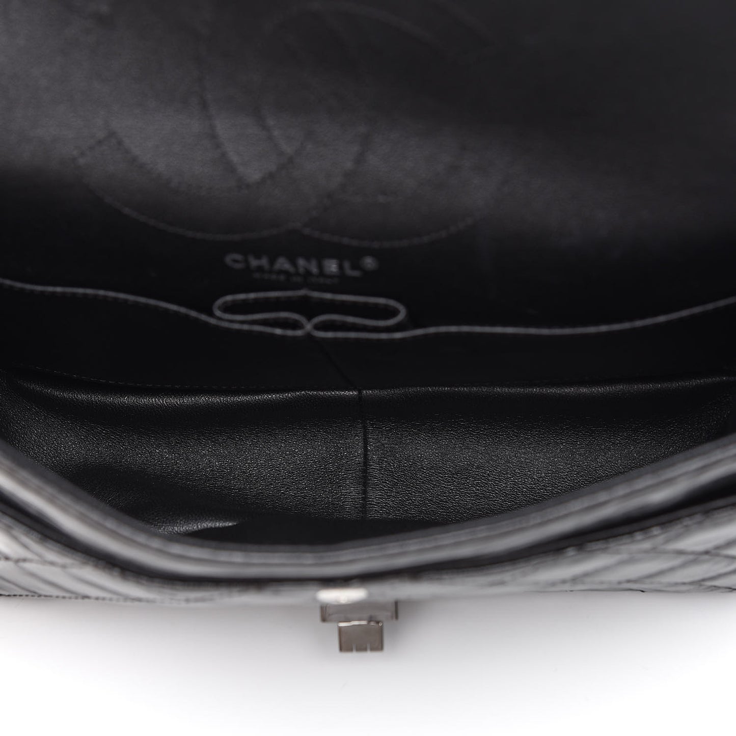 Glazed Calfskin Quilted 2.55 Reissue 226 Flap So Black