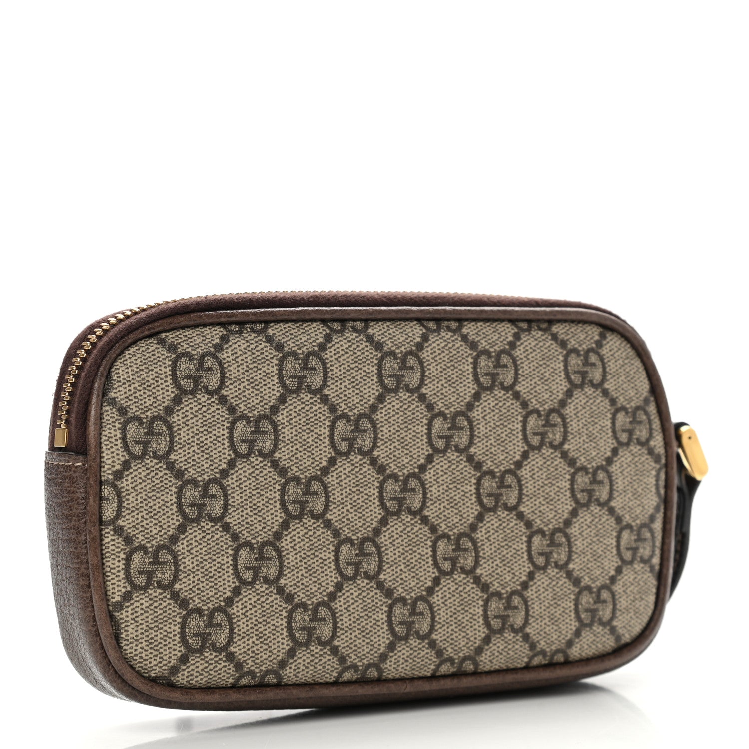 Gucci GG Supreme Monogram Ophidia Phone Case Wristlet Brown 3 of 9