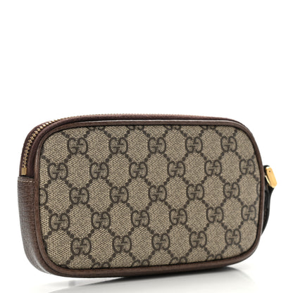 Gucci GG Supreme Monogram Ophidia Phone Case Wristlet Brown 3 of 9