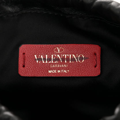 Valentino Garavani Calfskin Rockstud Drawstring Pouch Black 6 of 10