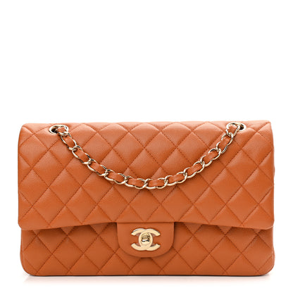 Chanel Caviar Quilted Medium Double Flap Light Brown 1 of 10