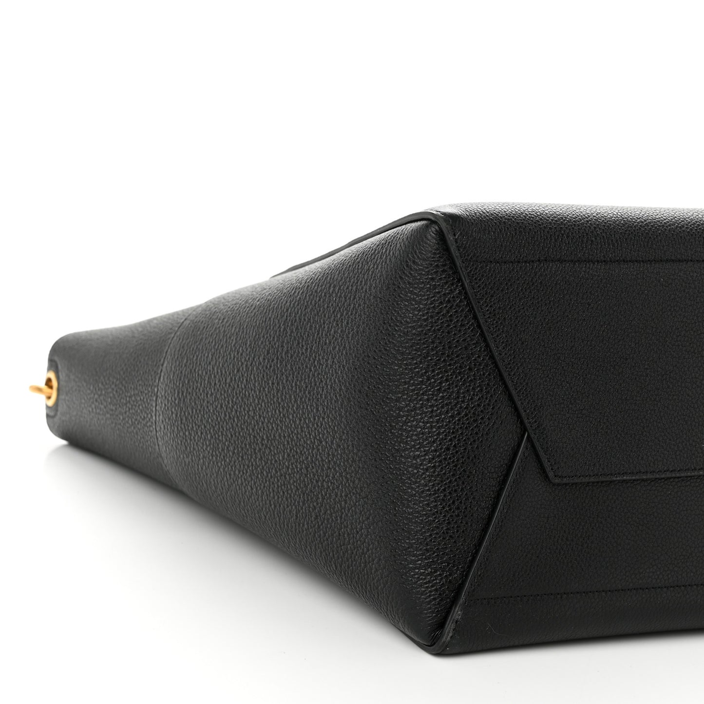 Soft Grained Calfskin Sangle Bucket Bag Black