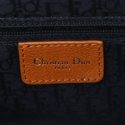 Christian Dior Denim Embroidered Satchel Blue 6 of 9