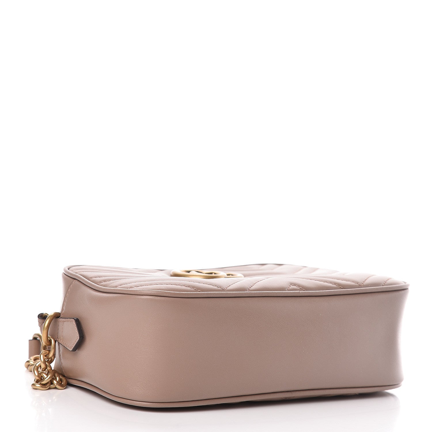 Gucci Calfskin Matelasse Small GG Marmont Chain Shoulder Bag Porcelain Rose 4 of 10