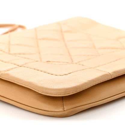 Chanel Lambskin Quilted Messenger Flap Beige 9 of 19