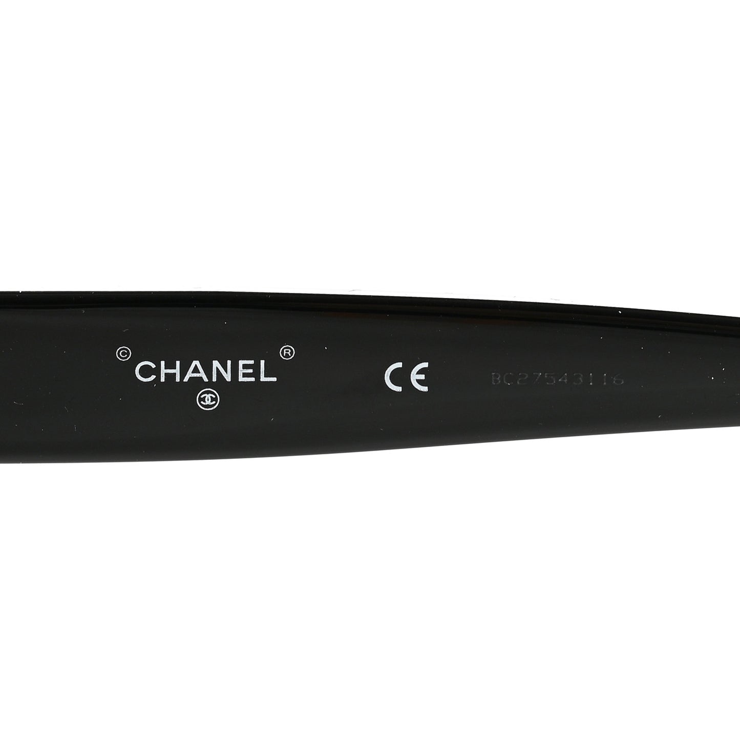 Acetate Crystal CC Shield Sunglasses 71431A Black Silver
