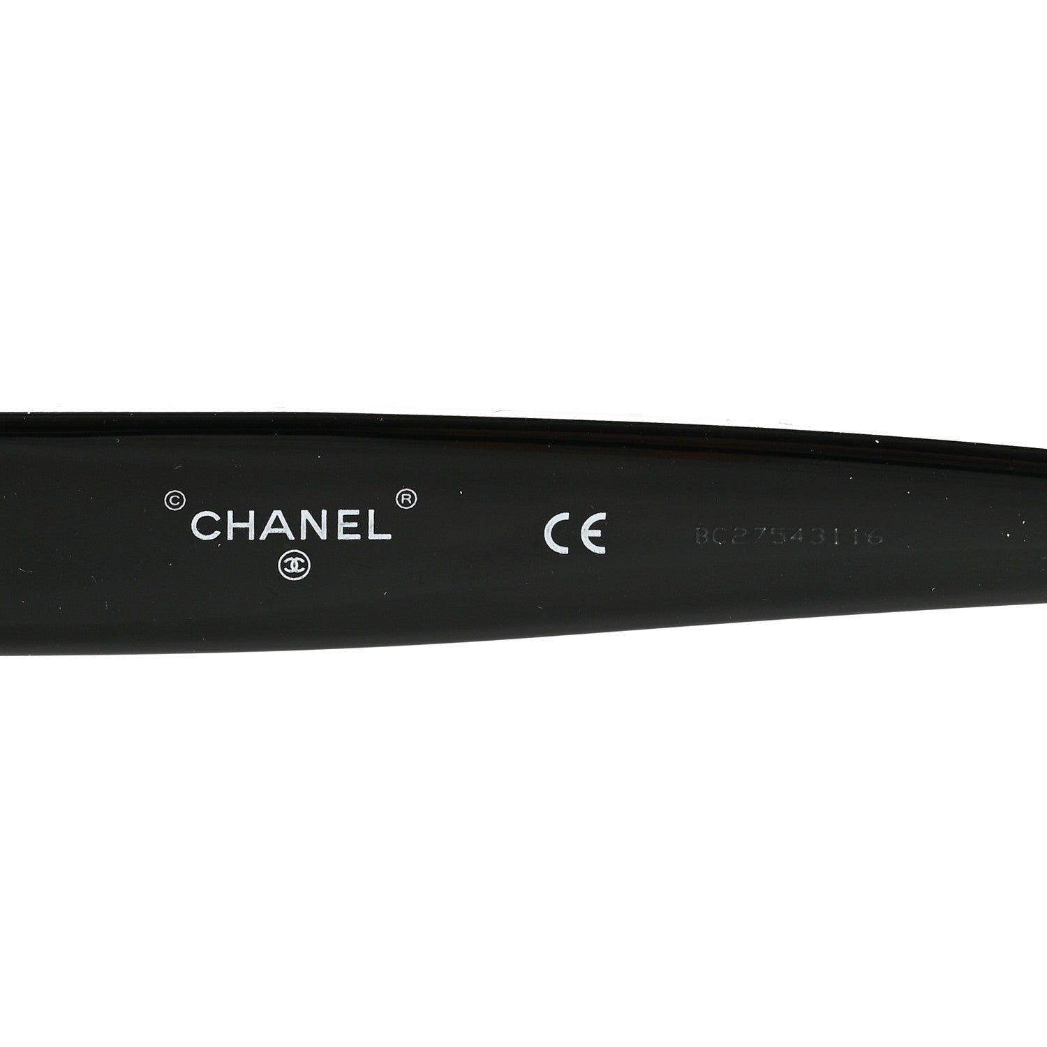 Chanel Acetate Crystal CC Shield Sunglasses 71431A Black Silver 5 of 8