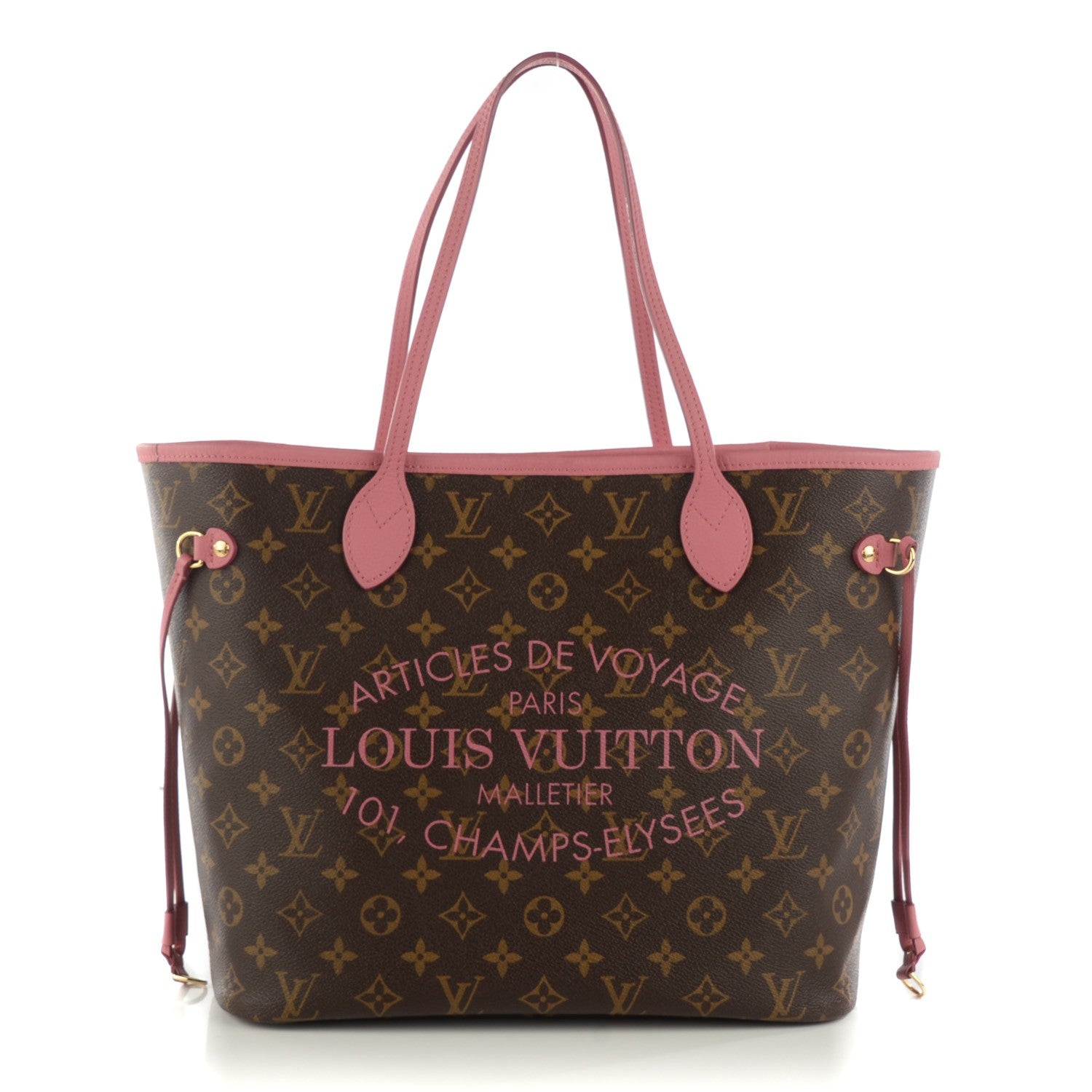 Louis Vuitton Monogram Articles de Voyage Ikat Neverfull MM Rose Velours 1 of 7