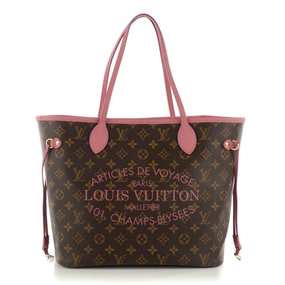 Louis Vuitton Monogram Articles de Voyage Ikat Neverfull MM Rose Velours 1 of 7