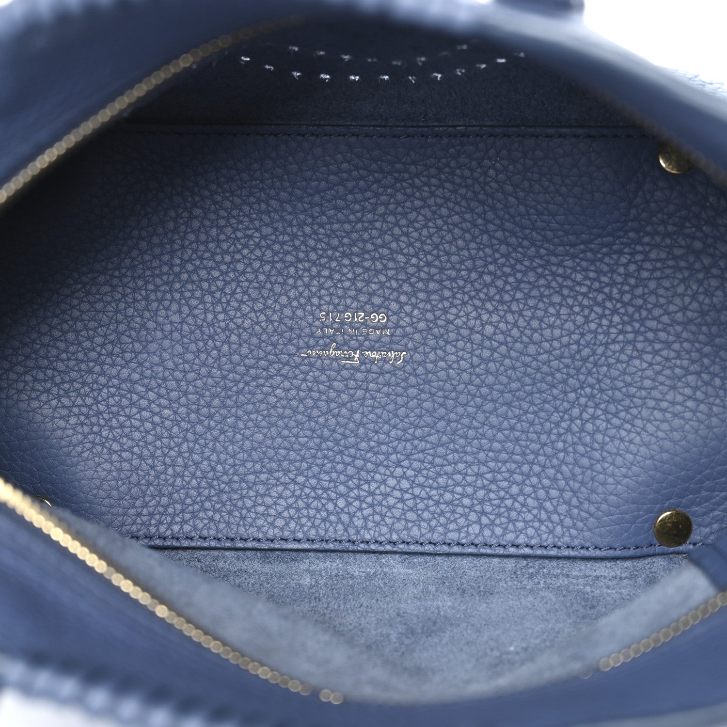 Salvatore Ferragamo Calfskin Tote Blue 5 of 9