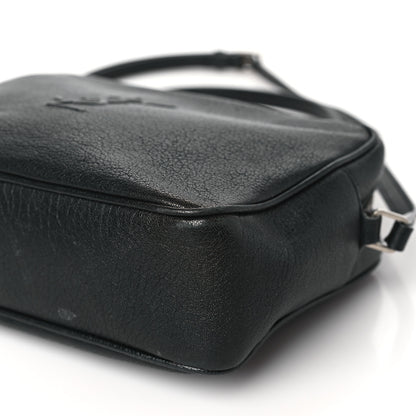 Saint Laurent Lambskin Monogram Embossed Small Lou Camera Bag Black 10 of 14