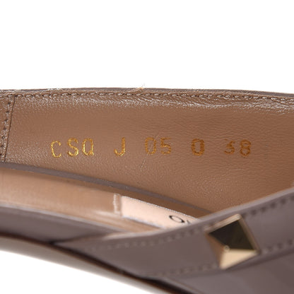 Valentino Garavani Patent Rockstud Ankle Strap d'Orsay Open Toe Pumps 38 Poudre 8 of 8