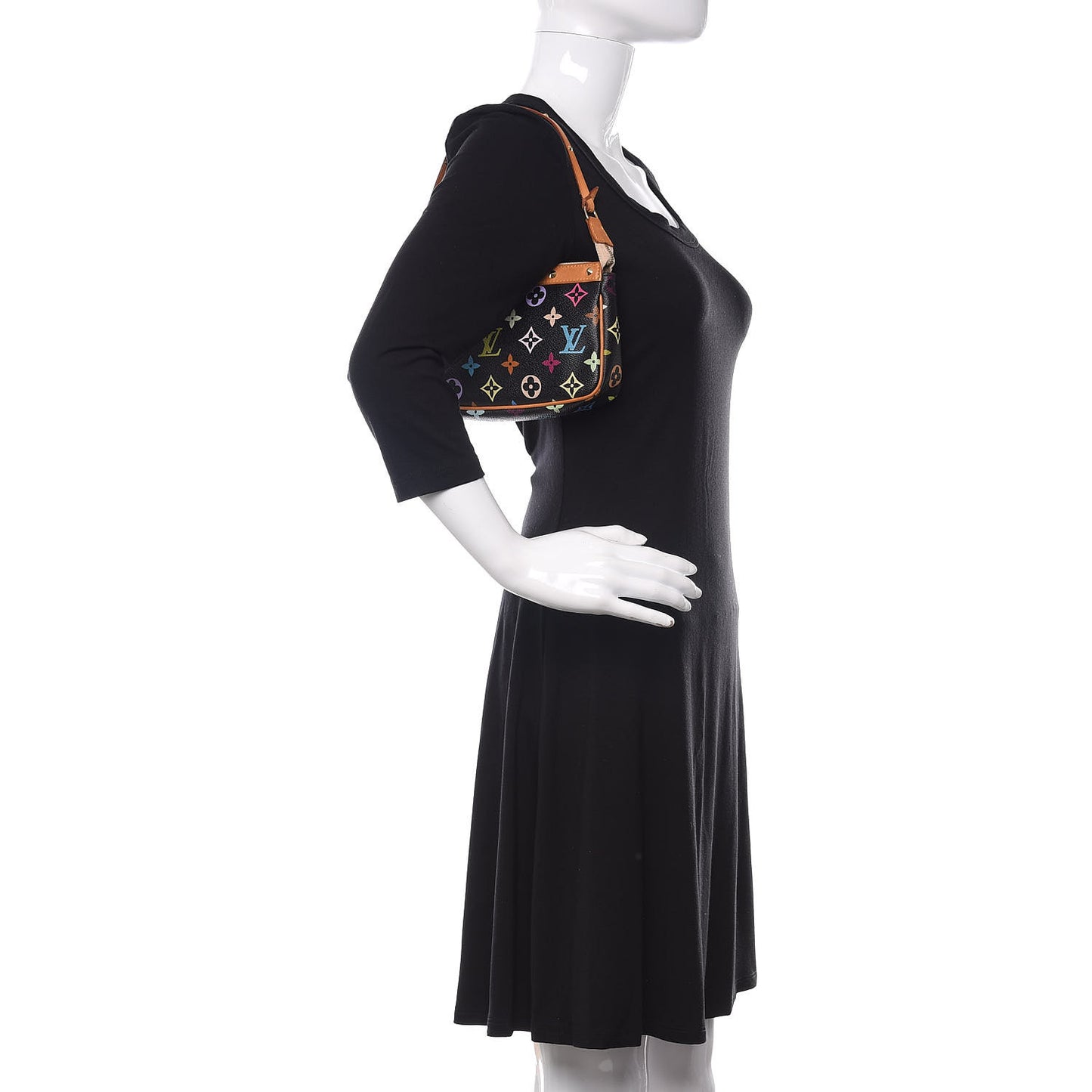 Monogram Multicolor Pochette Accessories Black