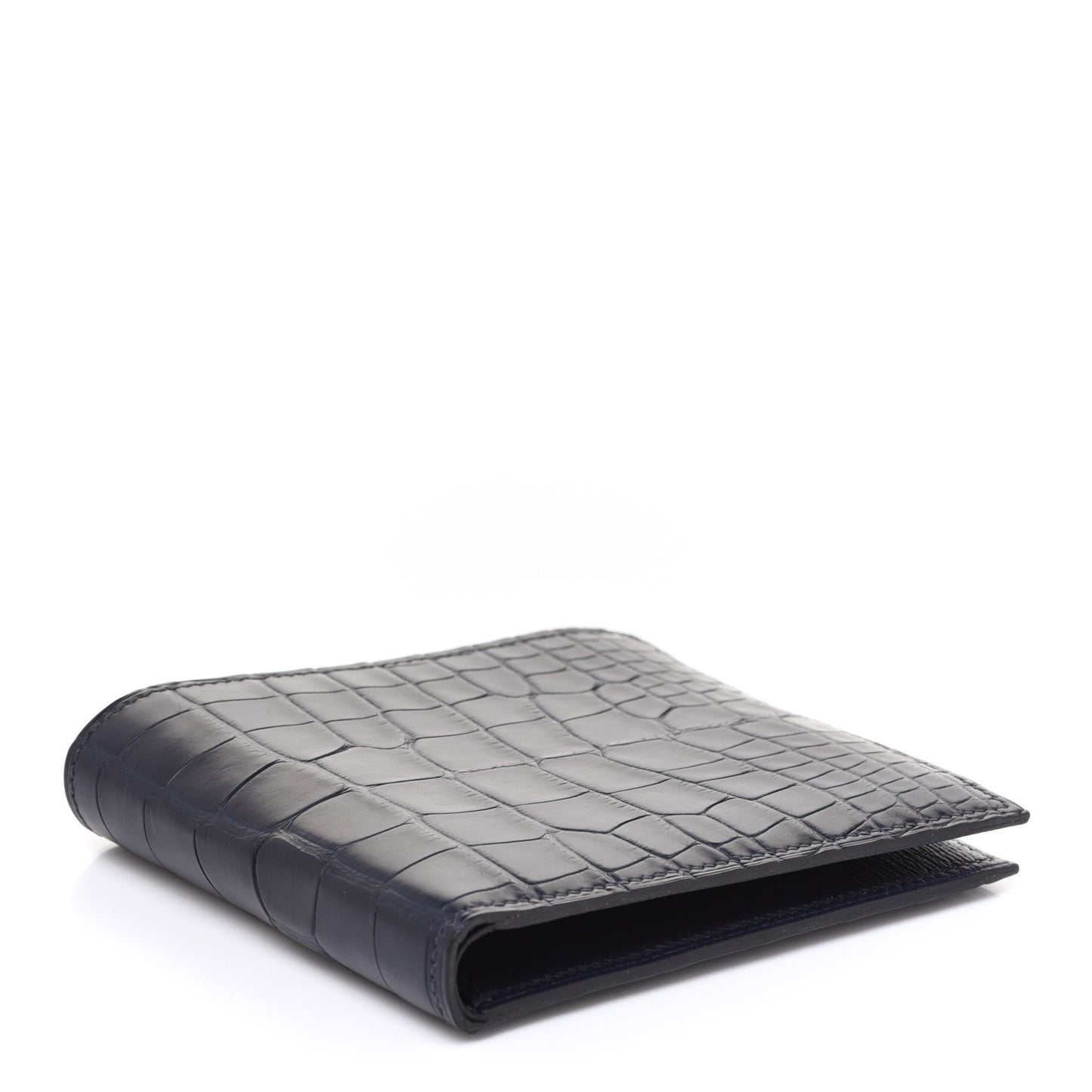 Matte Alligator Colorblock MC2 Copernic Compact Wallet Bleu Encre Bleu Electrique