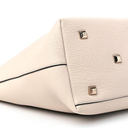 Salvatore Ferragamo Grained Calfskin Studio Tote Cream 9 of 10