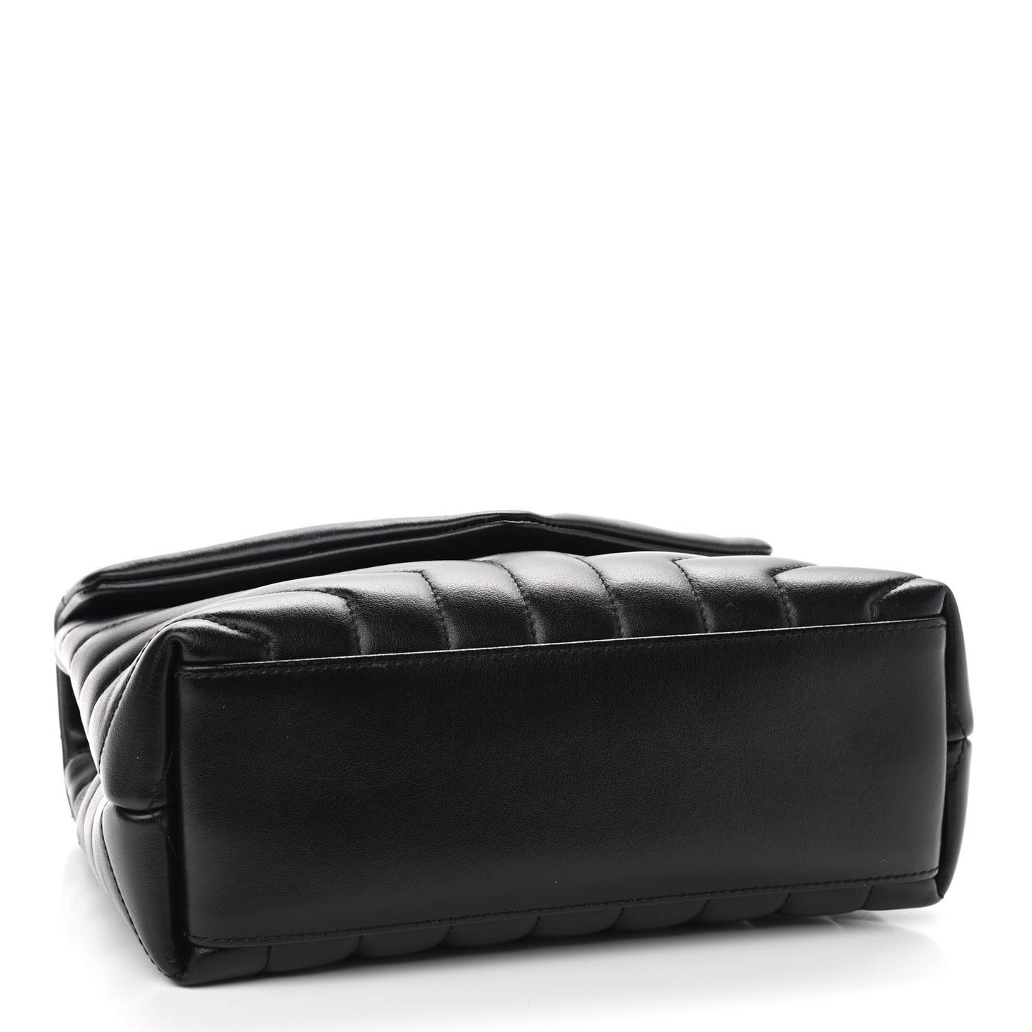 Calfskin Y Quilted Monogram Small Loulou Chain Satchel Black