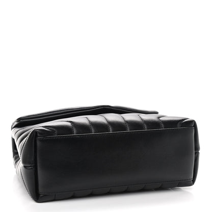 Saint Laurent Calfskin Y Quilted Monogram Small Loulou Chain Satchel Black 4 of 10