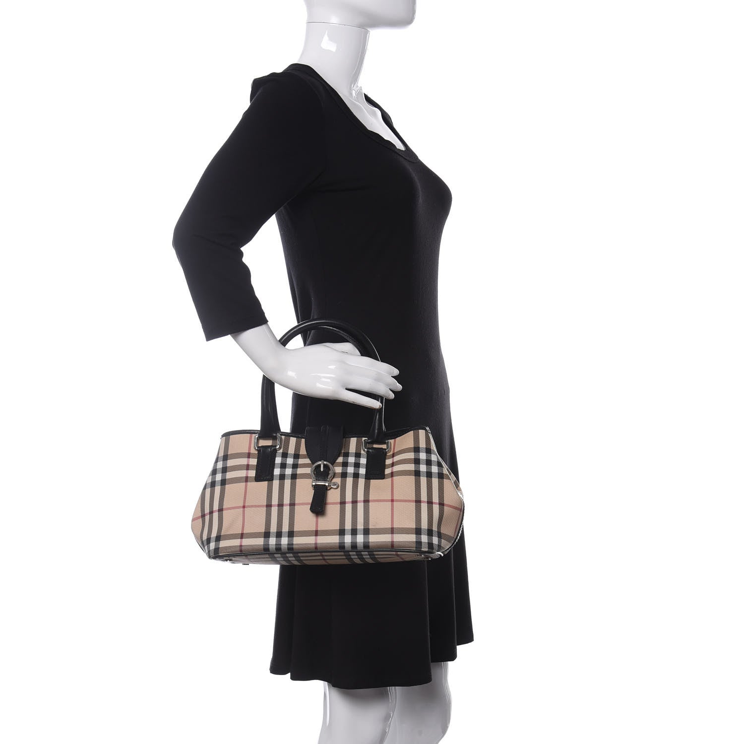 Burberry House Check Buckle Tote Black 2 of 9