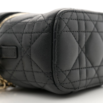 Christian Dior Lambskin Cannage Micro Lady Dior Vanity Case Black 8 of 10